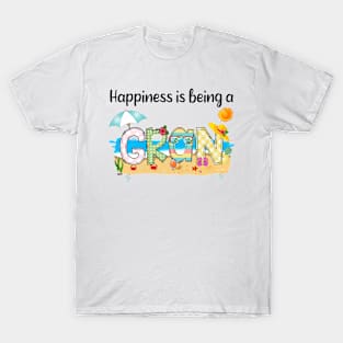 Happiness Is Being A Gran Summer Beach Happy Mother's Day T-Shirt